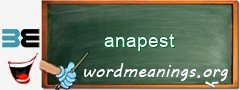 WordMeaning blackboard for anapest
